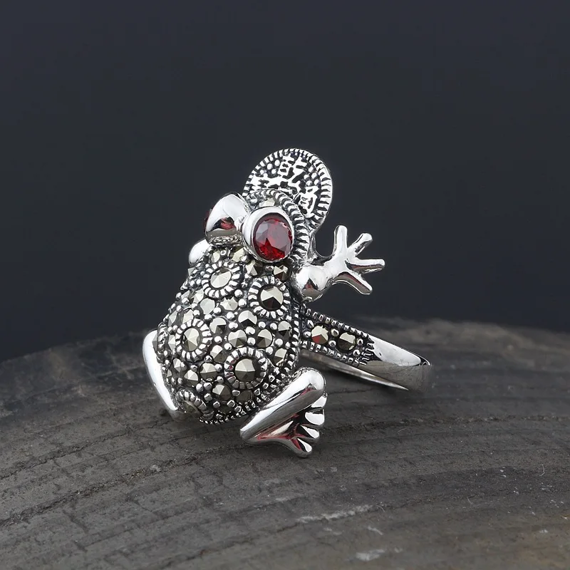 S925 sterling silver jewelry lucky gold chan open ring women's new ring
