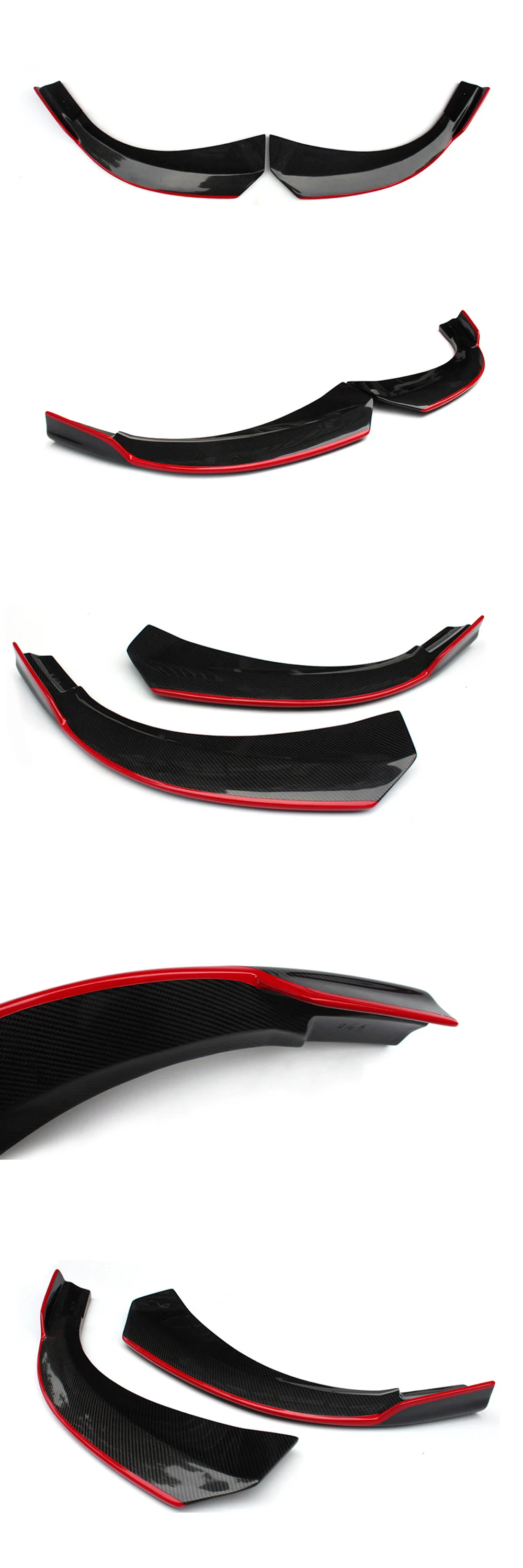 Передний бампер Защита угловая губа Splitter Flap Canard Red Edge для Benz CLA-class W117 M sport CLA45 2013-16