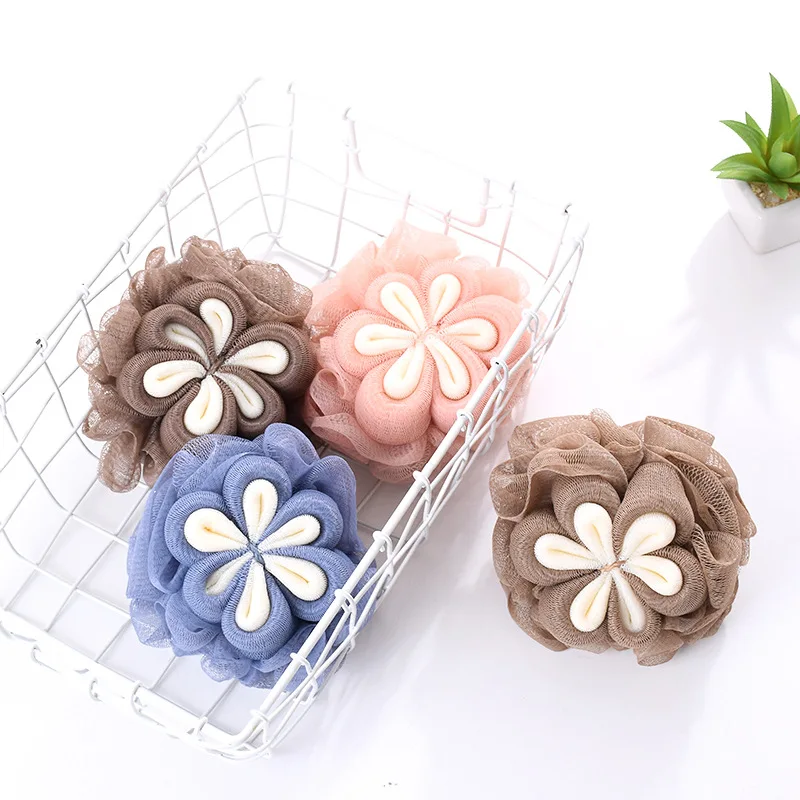Manufacturers Direct Selling Floral Loofah Personal Cleaning Bath Ball Bath Mesh Sponge Bath Towel Foaming Bath Supplies