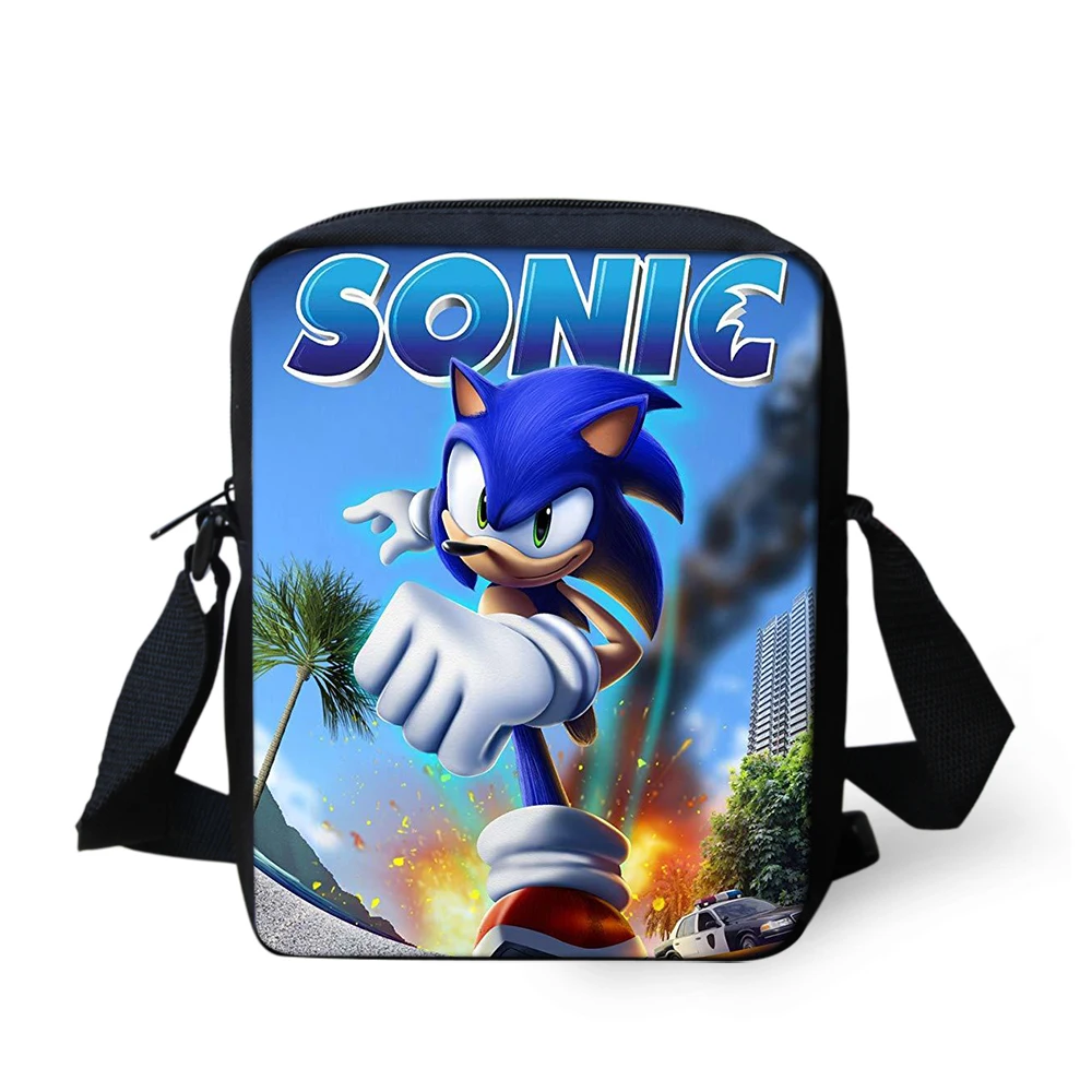 Детские школьные сумки 3 шт./компл. студентов Sonic зубная щётка бум рюкзак с принтом для мальчиков и девочек, одежда для детей, школьная рюкзак распылитель ранцевого типа для с Прямая поставка по индивидуальному заказу - Цвет: CDGX2060E