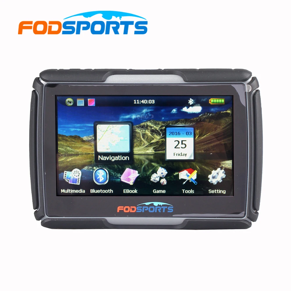 GPS навигатор Fodsports 4 3 дюйма IPX7 256 Мб ОЗУ 8 Гб ПЗУ| |