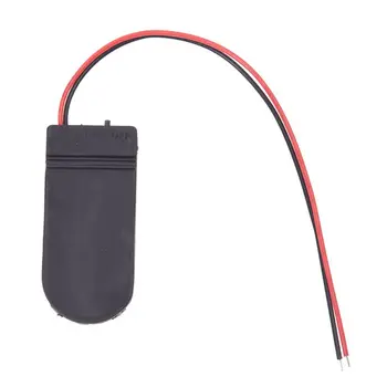 

5pcs 2xCR2032 Battery Black Round Button Cell Coin Holder Box w Cover