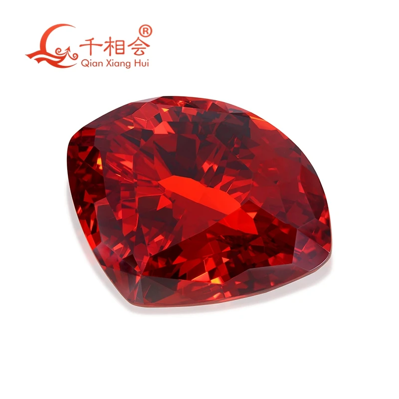 【ダガーのみ】　ジルコニアダイヤ加工　トップ ジルコニア付きレッドストーン,483.5ct,39.8x50mm,ブリリアント
