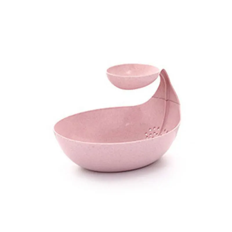 Pink Креативное кухонное мусорное ведро Бытовая сливная корзина для овощей, чаша для слива фруктов, миски для закусок - Цвет: Pink