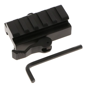 

Prettyia 5-Slot QD Quick Release 1/2' Riser Block Mount for Picatinny Rail
