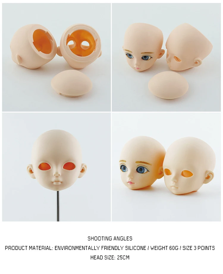 Bjd кукла аксессуары для куклы голова открывающейся крышкой 3-х уровневый DIY Макияж для квадрокоптера с дистанционным управлением 60 см для маленьких девочек куклы голова 3D глаз baby Doll подарки для девочек