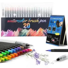 24 шт./лот, кисточка, школьные товары для рукоделия, маркеры, кисть, ручка, fineliner, Перманентная доска для письма маркерами, маркер, sharpie 04360