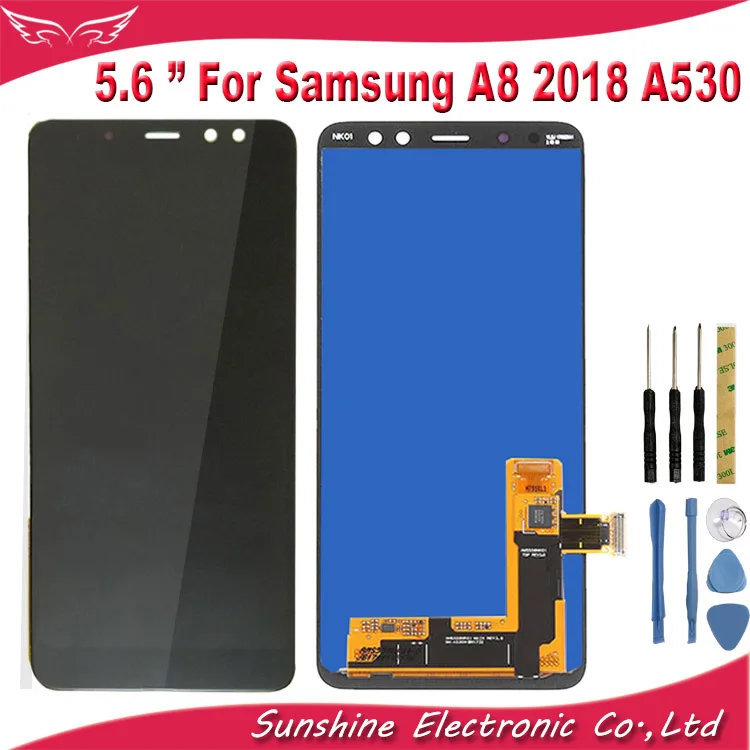 

For Samsung Galaxy A8 2018 A530 A530F A530N SM-A530F LCD Display With Touch Screen Panel Assembly Display For Samsung A530