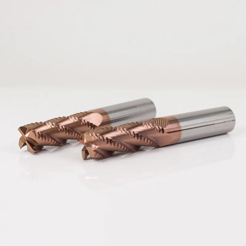 1PCS Roughing End Mill Carbide HRC55 4 Flute Tungsten Steel Milling Cutter Roughing End Mill 4mm 6mm 8mm 10mm 12mm Milling Tools
