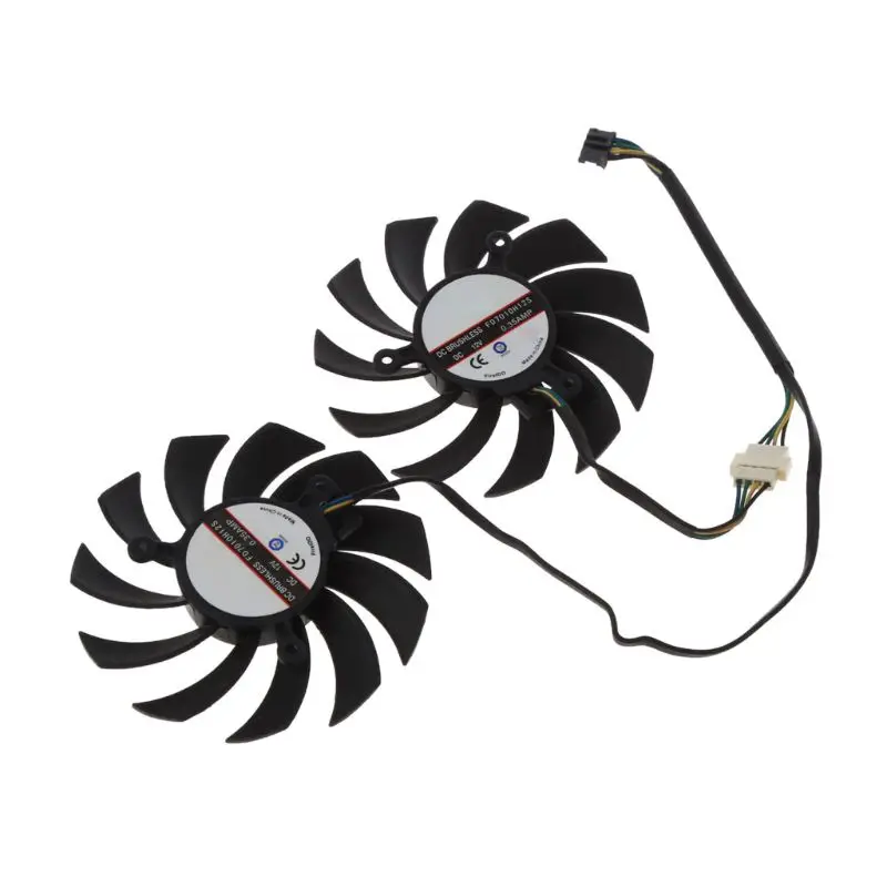 Вентилятор Охлаждения видеокарты FD7010H12S 75 мм 4pin для MSI Radeon Sapphire 6930 7850 GTX 550 750 770 Ti 7870