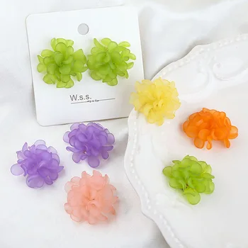 

DIY Jewelry Accessories Material Crochet Frosted Acrylic Flowers Patch Sticker Fit Fashion Girl Earring Necklace Pendant Charms
