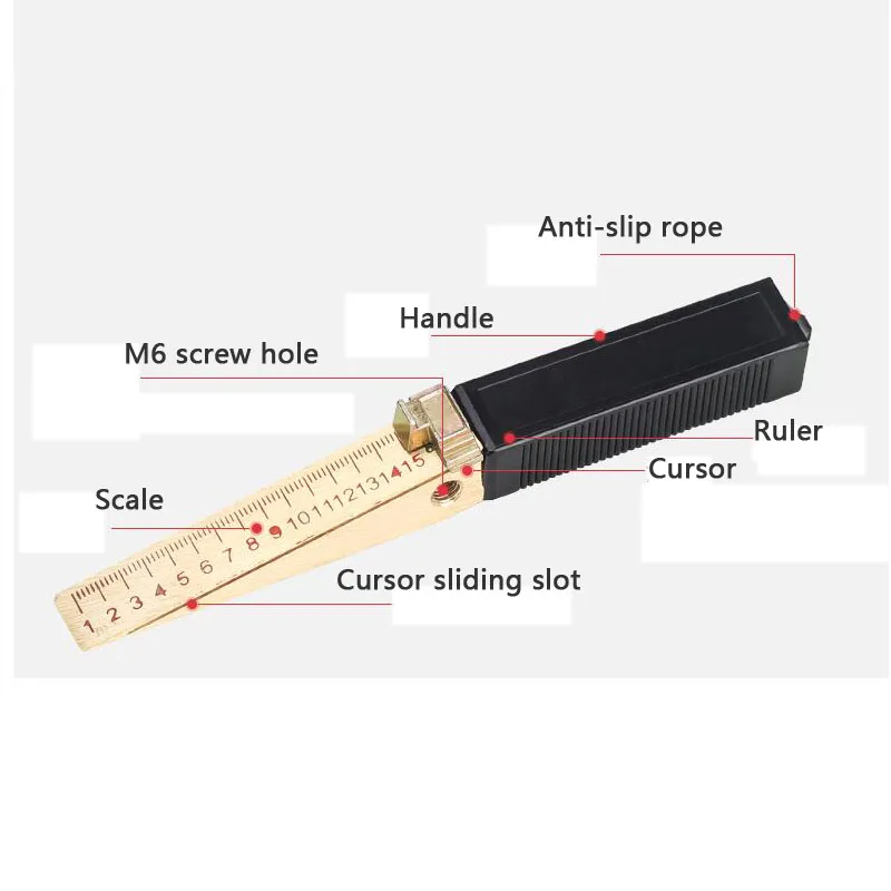 Клиновидный курсор Feeler Gauge 1-15 мм щупальный датчик зазор измерительный прибор толщиномер для Vernier Feeler контрольный инструмент