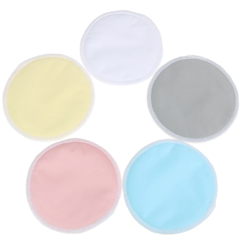 10PCS 12.5cm Washable Waterproof Reusable Bamboo Breast Pad Nursing Pads For Women