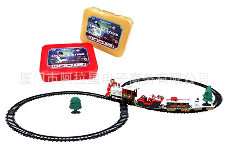 

Christmas Electric Rail Train with Light And Music Feature Classic Camera Track Cabin Christmas Toy Gift Hot Selling