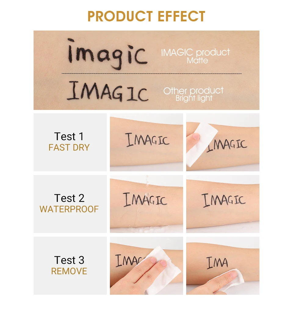 IMAGIC Professional Pro жидкая Водонепроницаемая подводка для глаз Тип Косметическая подводка для глаз Подводка для глаз девушка косметика