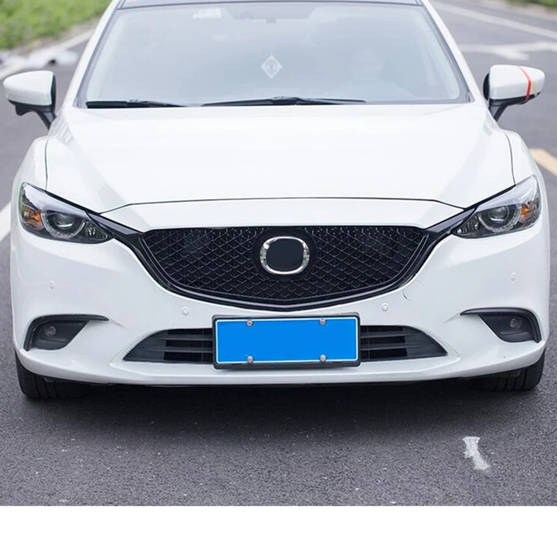 CEYUSOT новая Решетка переднего бампера верхняя решетка для Mazda 6 Atenza 18 мазда 6 М6 декоративная крышка ABS черные гоночные решетки