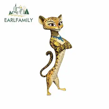 

EARLFAMILY 13cm x 5.7cm For Madagascar Funny Car Stickers Anime Decal Suitable For RV Scratch-proof Personality Decoration