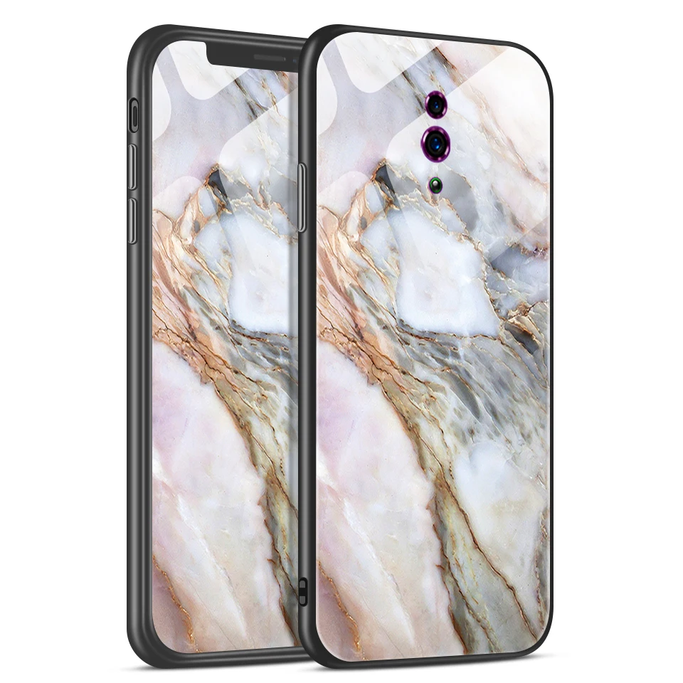 Чехол для телефона OPPO Reno 10x Zoom CPH1919 с звездным узором из закаленного стекла для OPPO REN Z PCDM10 мягкие защитные Твердые чехлы - Цвет: W222