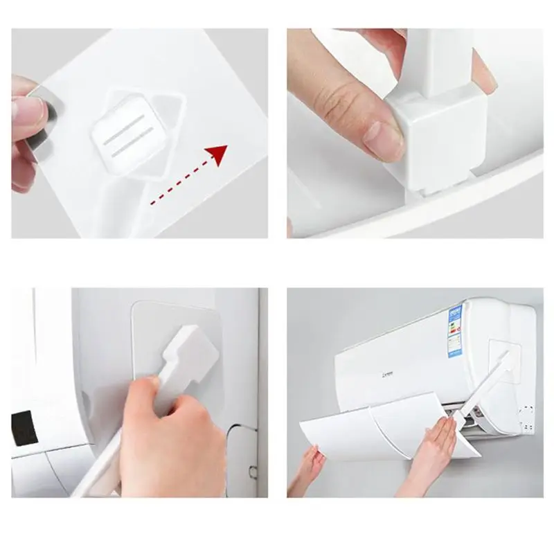 Adjustable Foldable Air Conditioner Deflector Confinement Air Deflector Outlet Air Wing Air Cooled Anti Blast Baffle