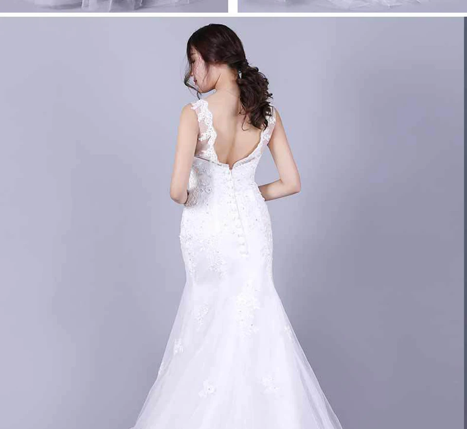LAMYA вышитое кружевное свадебное платье русалки элегантные свадебные платья размера плюс свадебные платья под заказ Vestidos de Novia