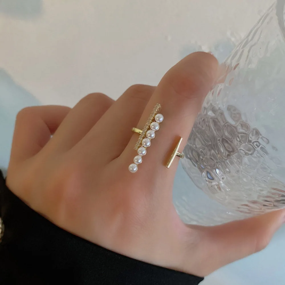 Женское Открытое кольцо с искусственным жемчугом | Украшения и аксессуары
