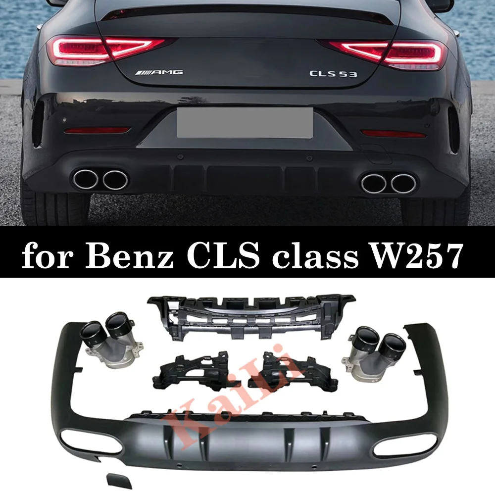 Задний диффузор для Mercedes-benz CLS class W257 CLS500 CLS53 PP бампер задняя губа с выхлопными