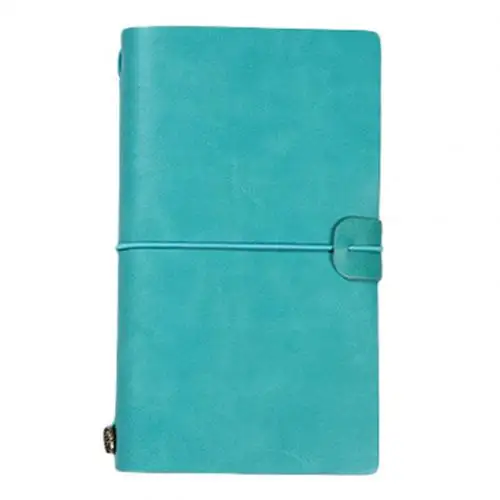 New Diary Notebook Agenda With Faux Leather Cover Loose Leaf Note Bookfor School Stationery or Traveler - Цвет: Light Blue