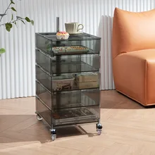 Table de chevet pivotante à 360 °, Style nordique, tiroir de rangement cosmétique, amovible, pour bureau et chambre à coucher