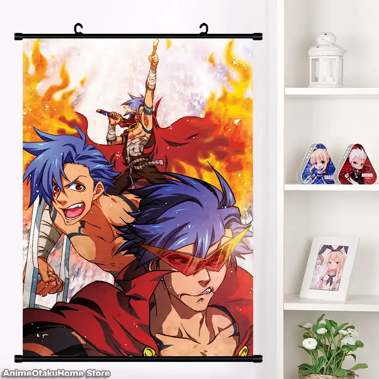 Anime Tengen Toppa Gurren Simon Family Littner Yoko Lagann Nia Teppelin Wall Scroll Poster Wall Hanging Poster Home Decor Art Aliexpress
