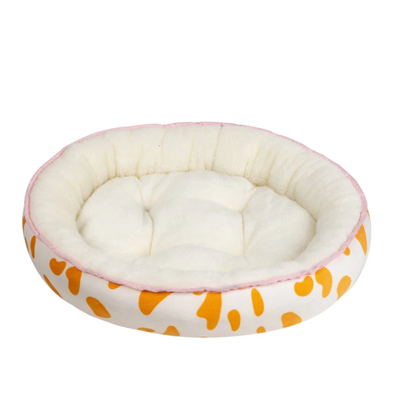 Benepaw модная теплая мягкая кровать для собак, качественная осенне-зимняя подушка для щенков, маленький домик для питомцев Meidum, для кошек, 5 узоров - Color: Yellow