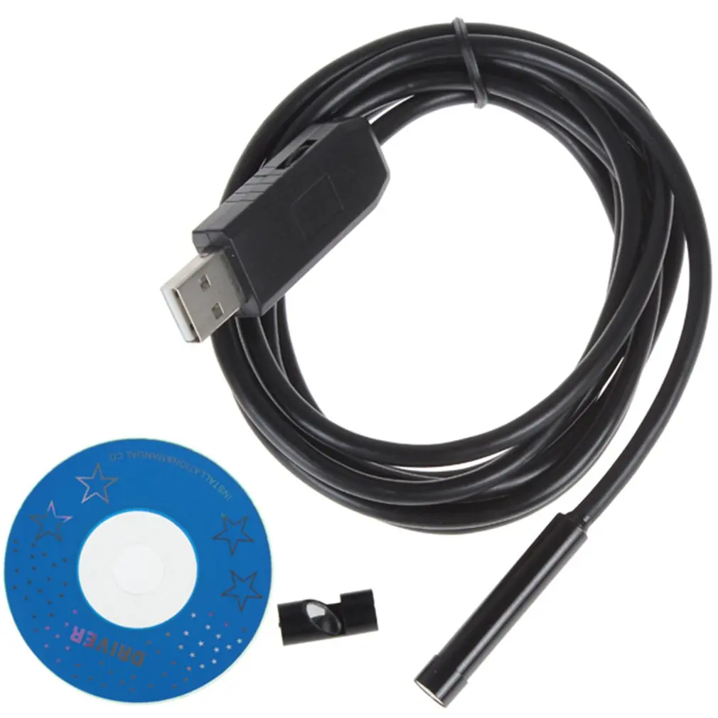 

7MM Endoscope Camera Flexible USB Mini Camcorders IP67 Waterproof 6 LEDS Borescope Inspection Camera PC tablet free shipping