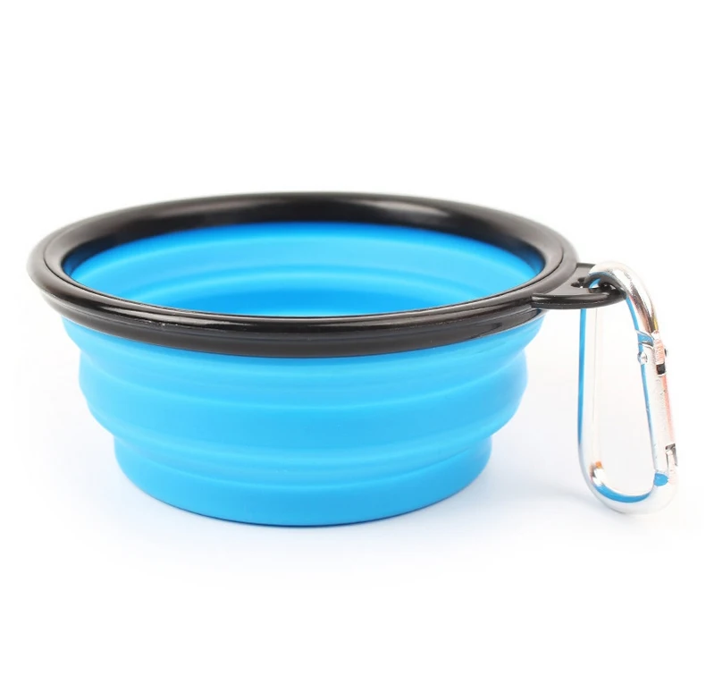 Supplies Nursing Portable zhe die wan Outdoor Dog Bowl Supplies Water Bowls gou liang wan Cat Dog Pet