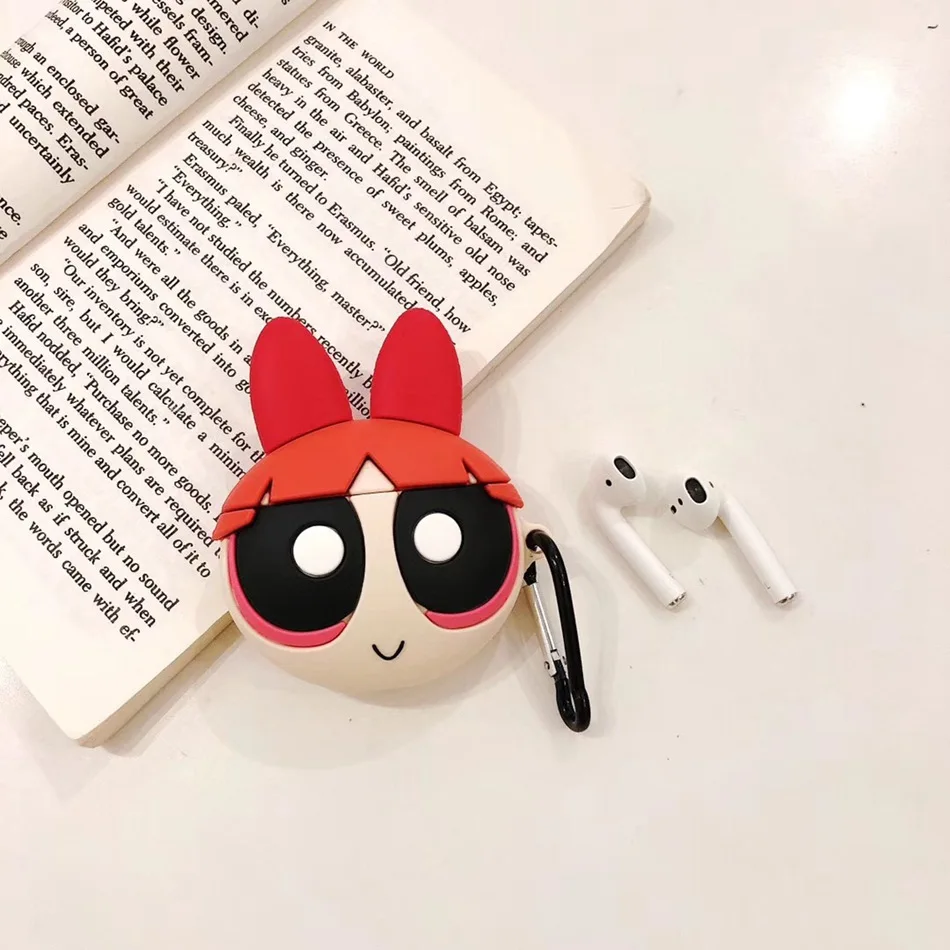 Blossom Для AirPods чехол 3D милый мультфильм Kawaii Кошка Собака чехол для наушников для Airpods 2/i10/i11 TWS Защитная крышка с крючок карабина - Цвет: Blossom