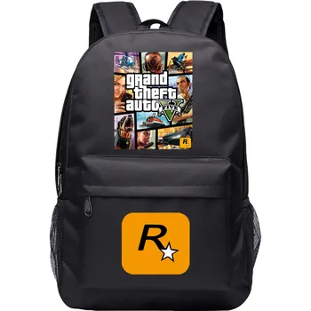 

Grand Theft Auto Backpack For Boys GTA Canvas Bag Shoulder Travel School Bag For Teenagers Casual Laptop Bag Mochila Escolar