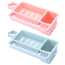 Пластиковая коробка для мыльных тарелок, держатель для хранения, полка для слива, аксессуары для ванной комнаты, кухни, подходит для 21,5-2,2 см, кран 16,7x10,4x6,4 см