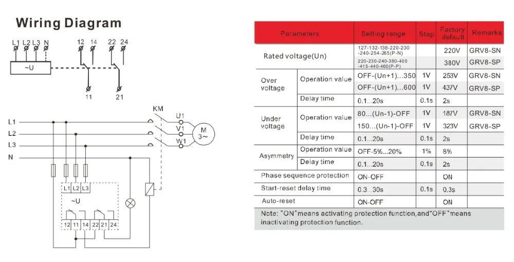 GEYA GRV8-S 3 фазы цифровой дисплей реле напряжения 8A 2SPDT мониторинг фазы реле автоматический сброс ЖК-реле