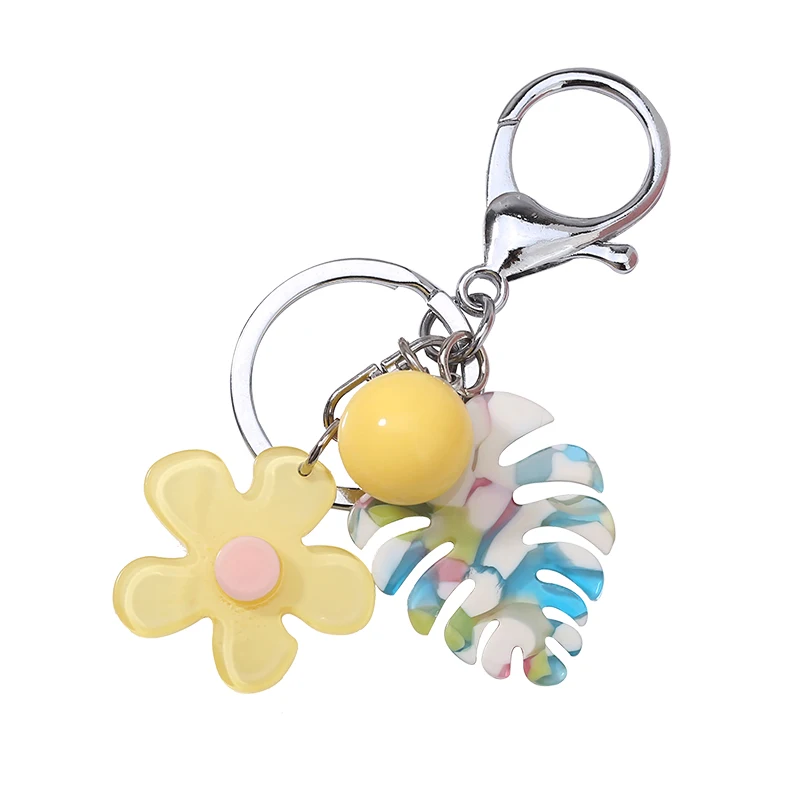 Stylish Metal Flower Key Chain - Perfect Accessory for a Girl's Bag!