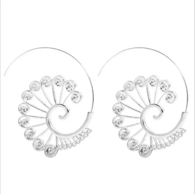 Серьги для женщин, модные спиральные, современные, сердце, лист, дерево, Винтаж, золотой, серебряный, гламурный тренд, сексуальные, для пляжа, отдыха, висячие серьги