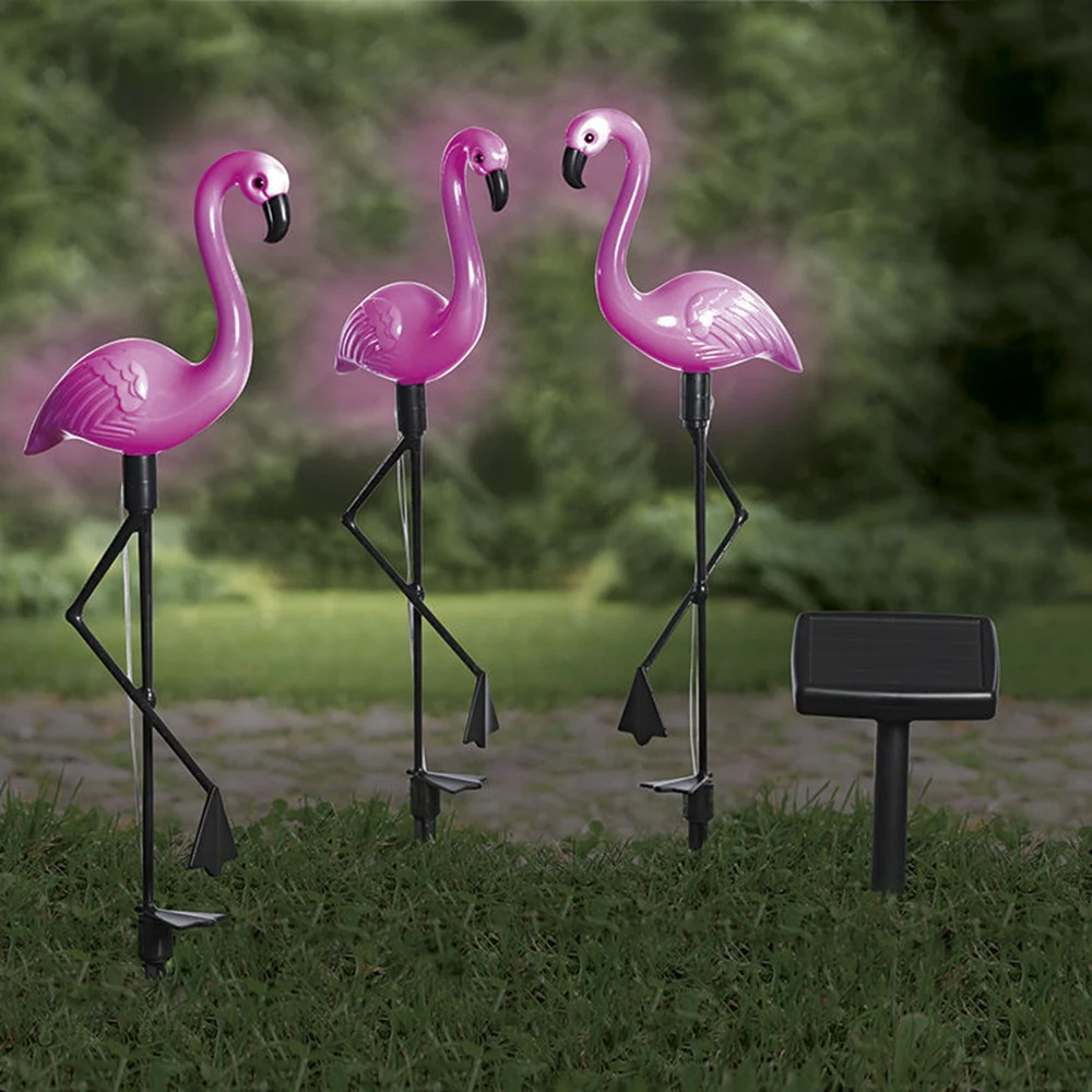 Flamingo Lawn Lamp Waterproof LED Solar Power Light Garden Stake Landscape Decor Flamingo Lawn Lamp Waterproof LED Solar Power Light Garden Stake Landscape Decor