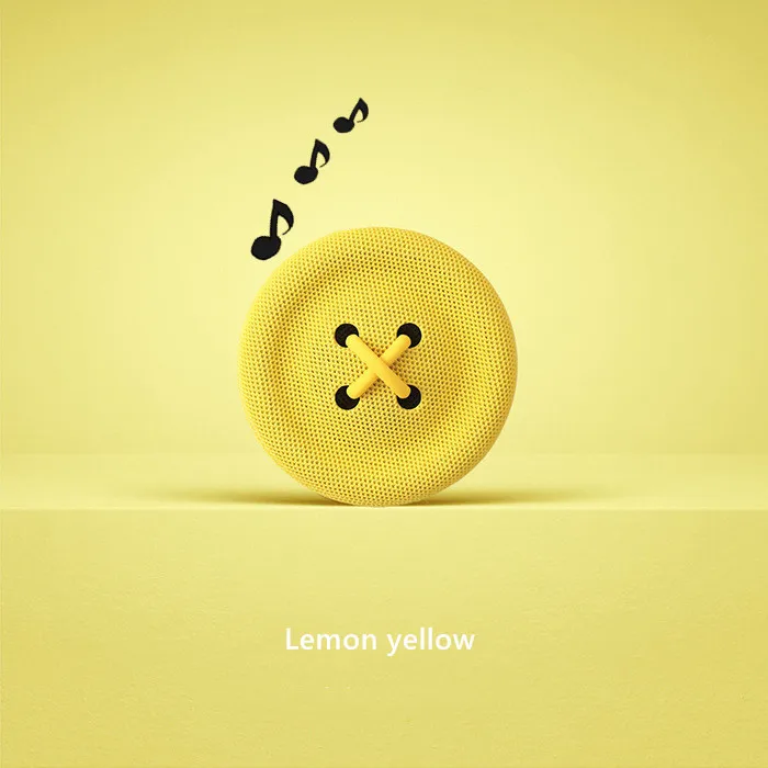 

[Lemon Yellow]Button Portable Bluetooth Speaker Outdoor Waterproof Mini-easy Subwoofer Multi-function Plug-in Small Speaker