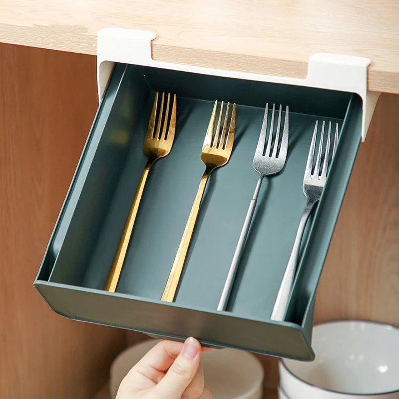 

HOOQICT Cutlery Organizer Box Kitchen Drawer Organizer Separation Finishing Storage Box Spoon Knife Fork Eco-Friendly PP Tray