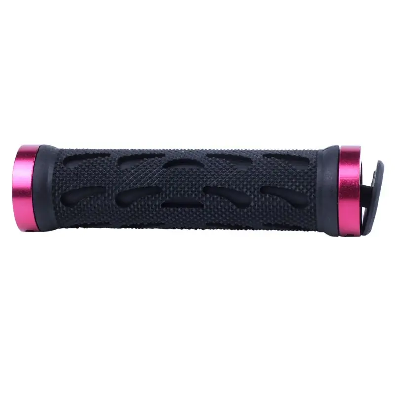 ABUO-2Pcs с двойным замком для велосипедного велосипеда, рукоятки для горного велосипеда, красные