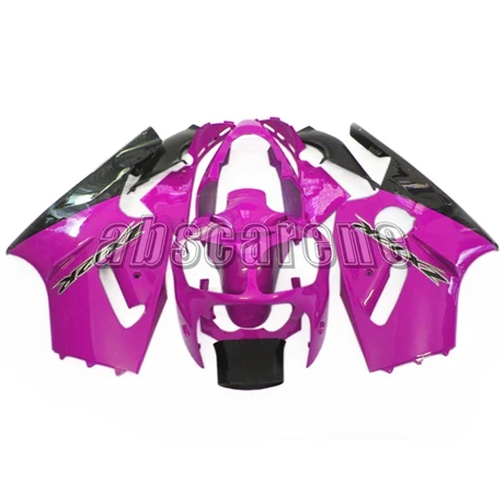 Полный комплект обтекателей для Kawasaki ZX12R ZX-12R 2000 2001 ABS пластик кузова мотоцикла глянцевый фиолетовый черный ZX-12R 2000 2001 Carenes