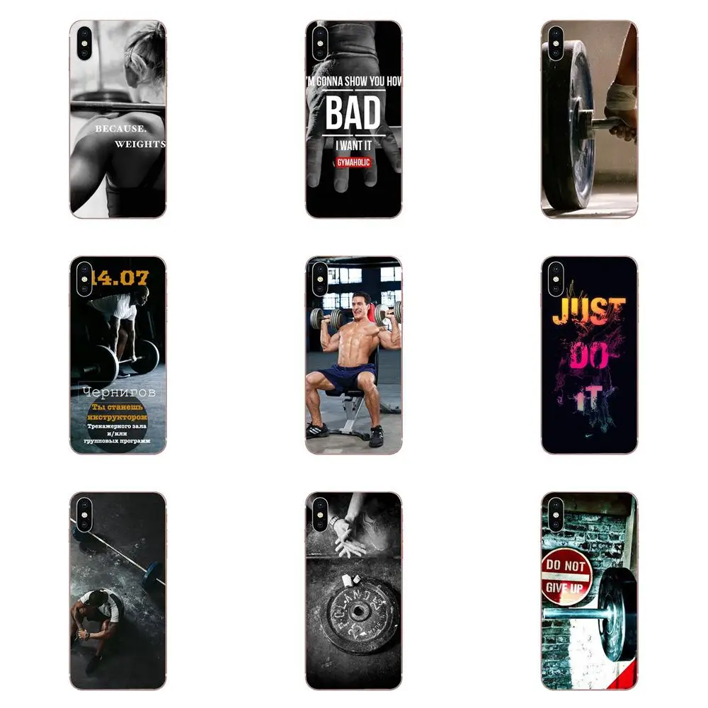 Мягкий футляр для телефона Galaxy J1 J2 J3 J330 J4 J5 J6 J7 J730 J8 2015 2016 2017 2018 mini Pro Crossfit c гирями