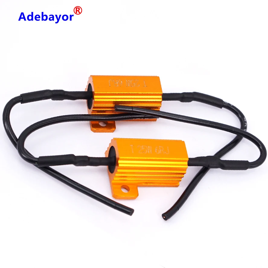 4 шт./компл. 25W 6ohm нагрузочный резистор сопротивления для автомобиля в виде ракушки светодиодный индикатор вспышки контроллер с CAN-BUS Проблема 12V