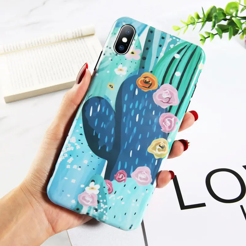 Чехол в стиле ретро с цветами банан лист для iPhone 6 6s 7 8 Plus X XR XS 11 pro Max кактус чехол для телефона с цветочным рисунком мягкий IMD силиконовый чехол