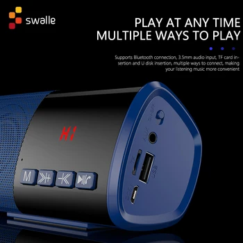 

Swalle Bluetooth smart Speaker HiFi sound quality wireless speaker shocking bass Stereo surround Professional audio free ship
