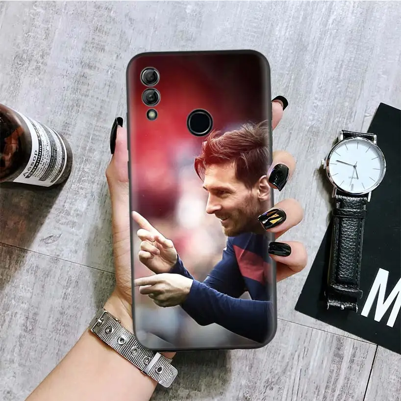 Lionel Messi Black Cover Phone Case for Huawei Y9 Y5 Y6 Y7 Honor 10 9 Lite 9X 8X 8S 8A 7S 7A 10i 20i V20 Coque Capa