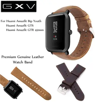 

GXV 20mm Genuine Leather Replacement Strap with Quick Release for Huami Amazfit Youth Bip / Amazfit GTS