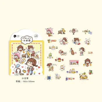 

1 Pack ( 50 pcs stickers ) Girl and Pets Life Decorative Sticker Notebook Diary DIY Stickers